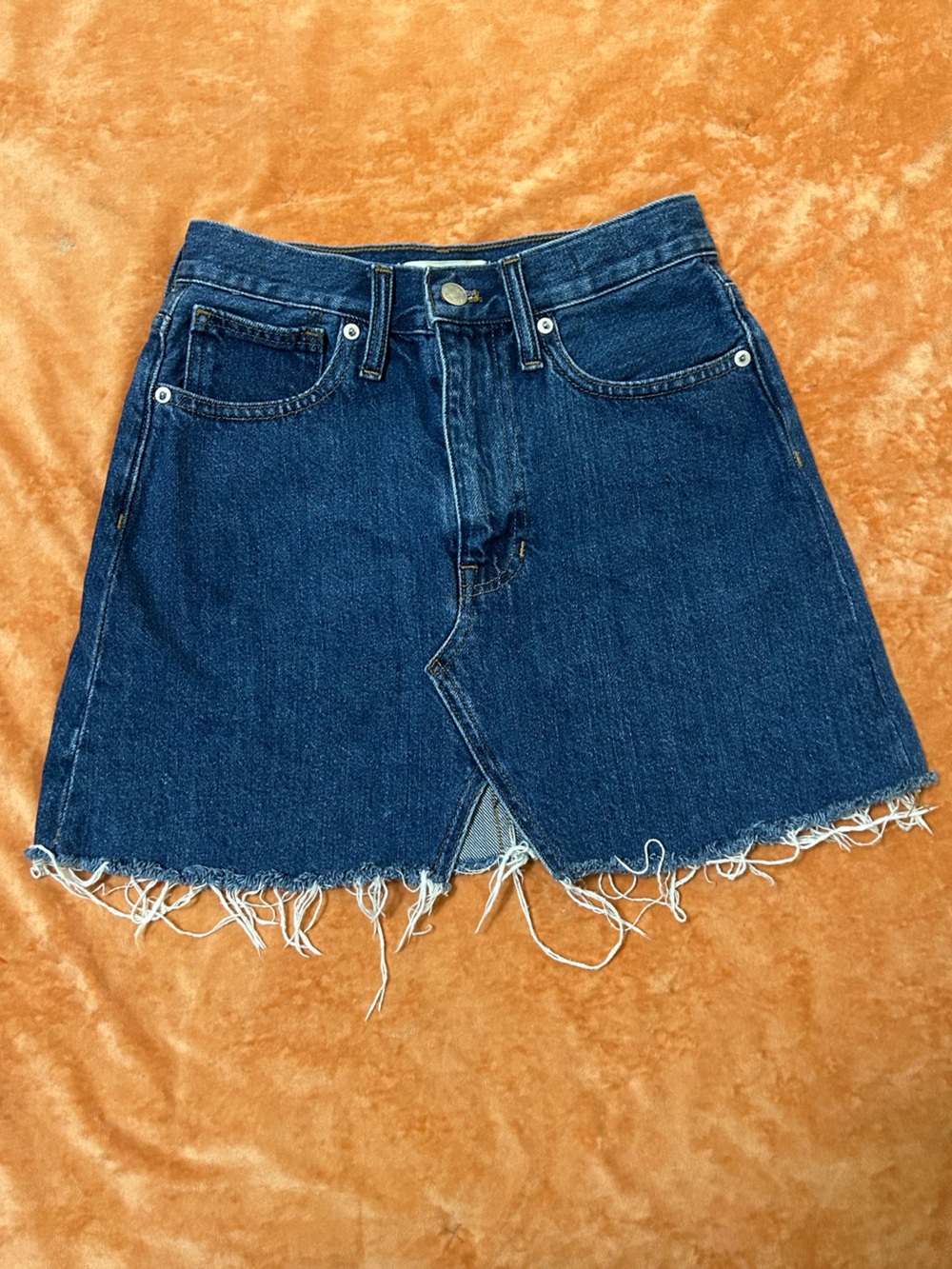 Madewell Rigid Denim A-Line Skirt - Medium Wash, Size 24